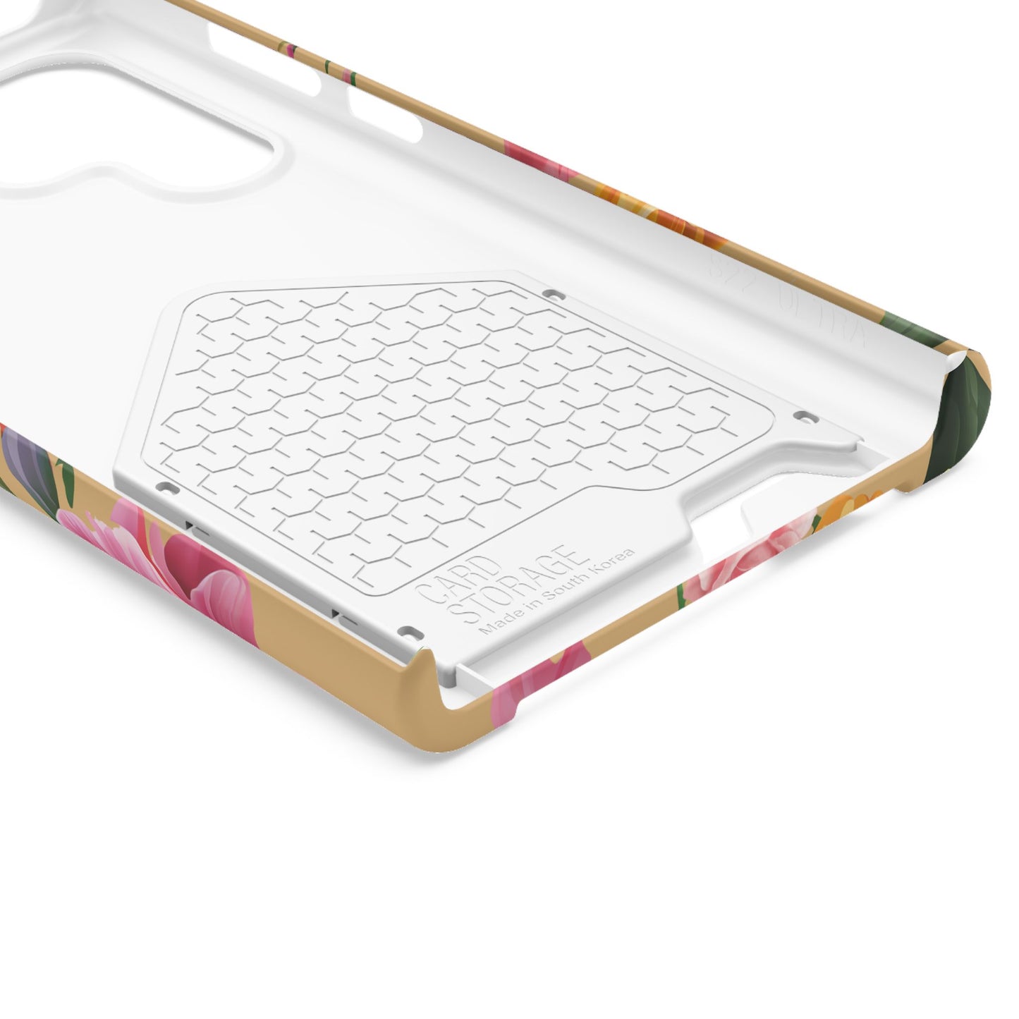 Floral Bible Verse Phone Case with Card Holder — "Let Your Light Shine" (Matthew 5:16)