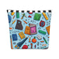 Blue Academic Adventures Cotton Cosmetic Bag