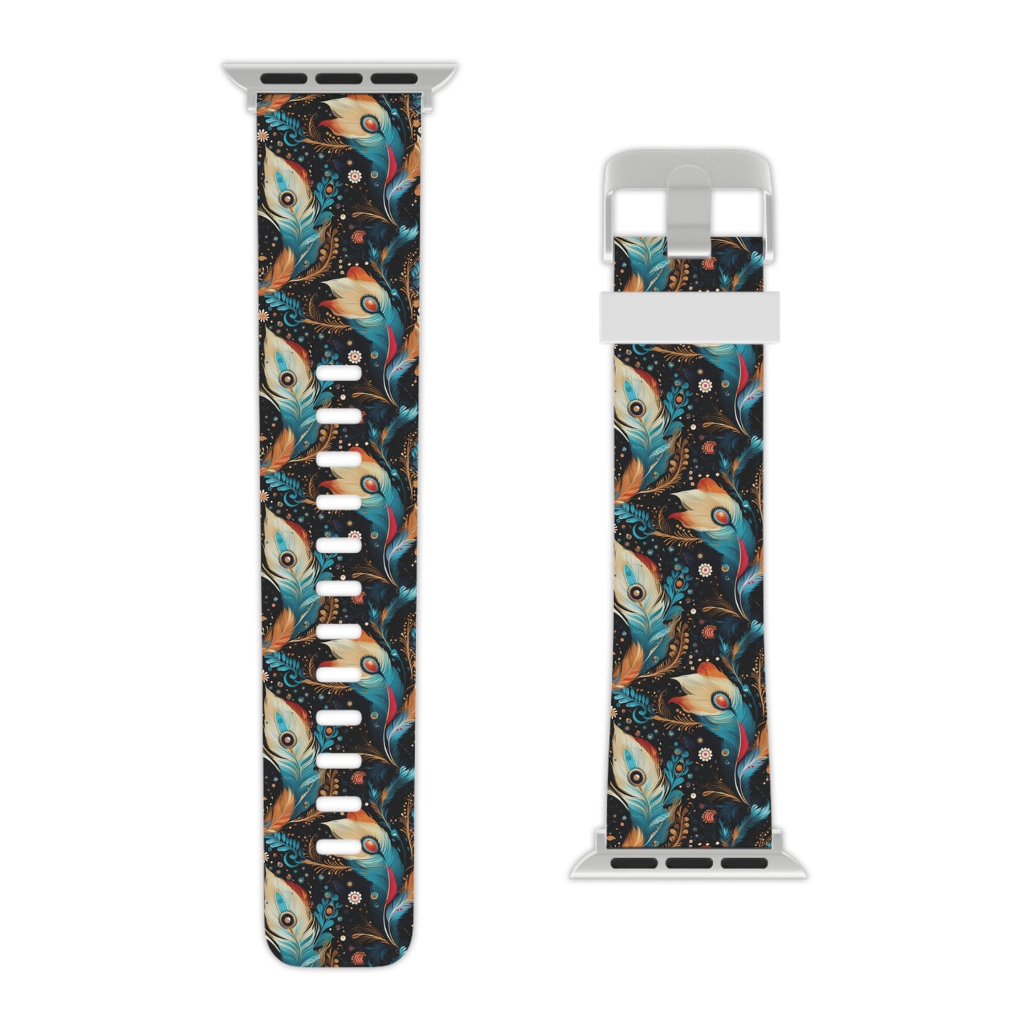 Ethereal Feathers Vibrant Apple Watch Band - Stylish & Comfortable.