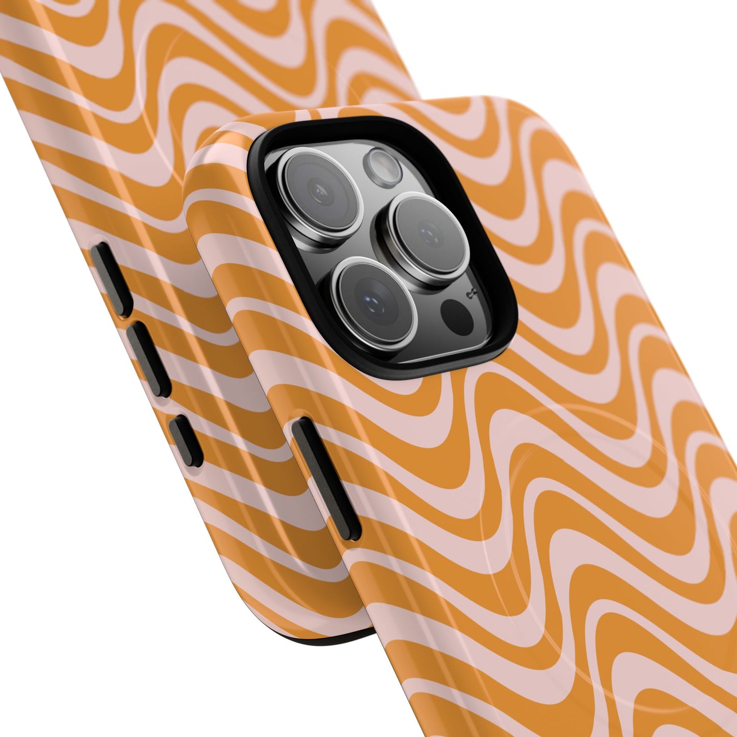 Stylish Tough Magnetic Case for Your iPhone - Trendy Wave Design, Durable Protector, Gift for Her, Cool Tech Accessory, Unique iPhone Cover, Magsafe iPhone Cover.