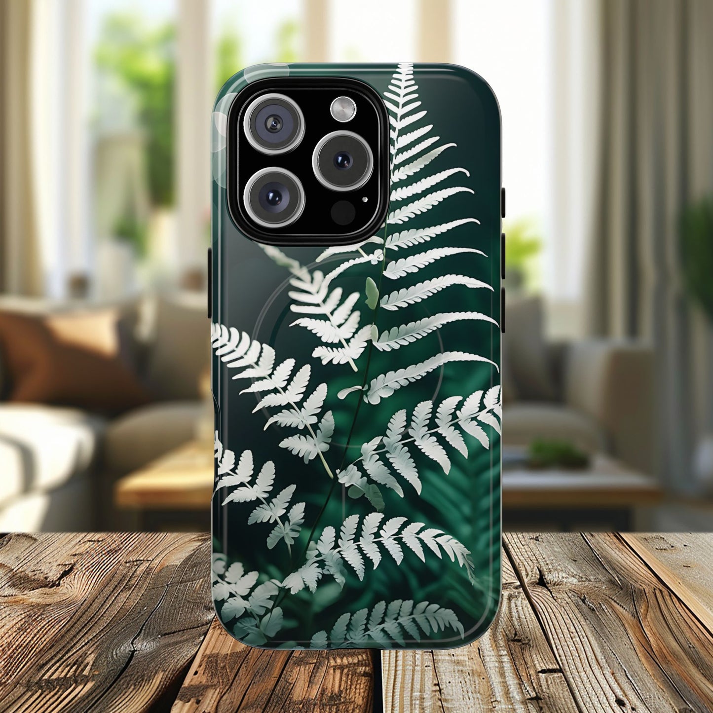 Elegant Fern Design Phone Case, Tough iPhone Cover, Nature Lover Gift, Botanical Phone Protector, Eco-Friendly Accessory