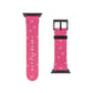 Pink Bow Coquette Watch Band ONLY — Cute Ribbon-Stripes Apple Watch Strap