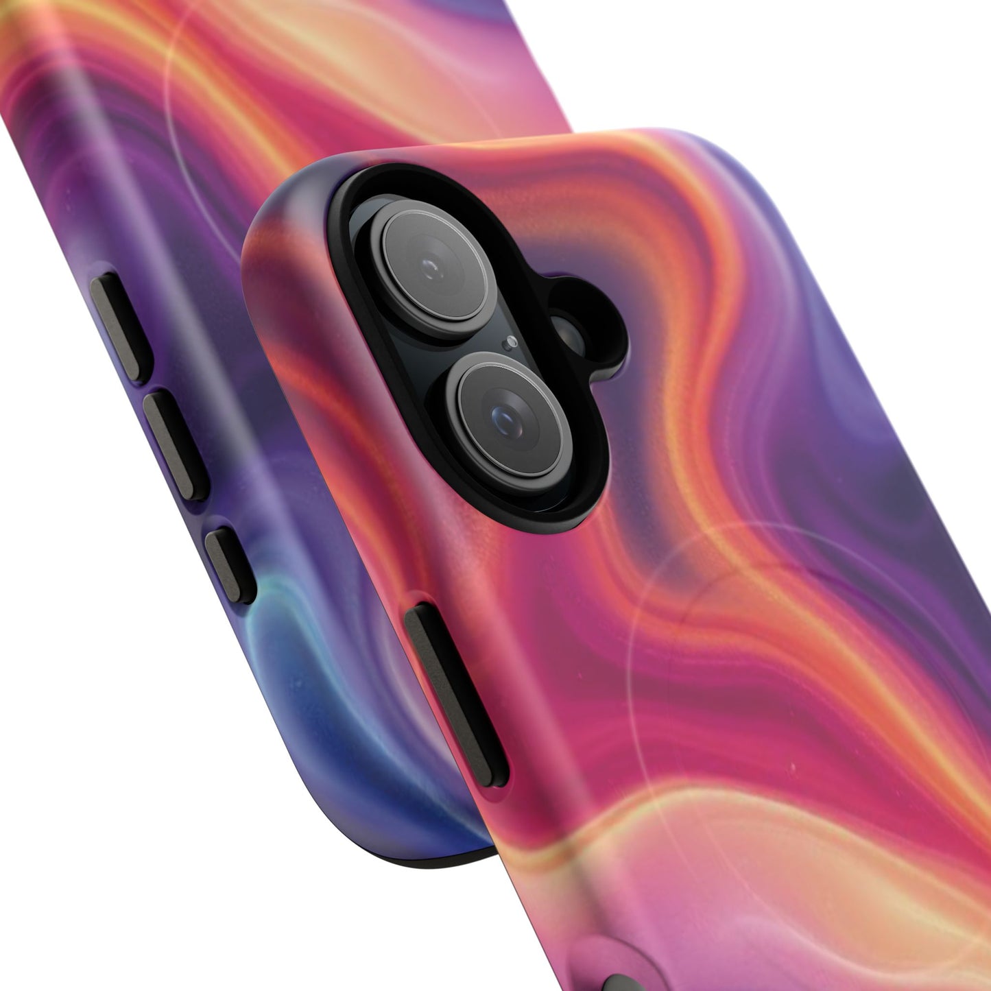 Cosmic Lava Flow Colorful Abstract iPhone Case , Tough Magnetic Protection, Stylish Accessories, Gift for Tech iPhone Lovers, Vibrant Mobile Covers