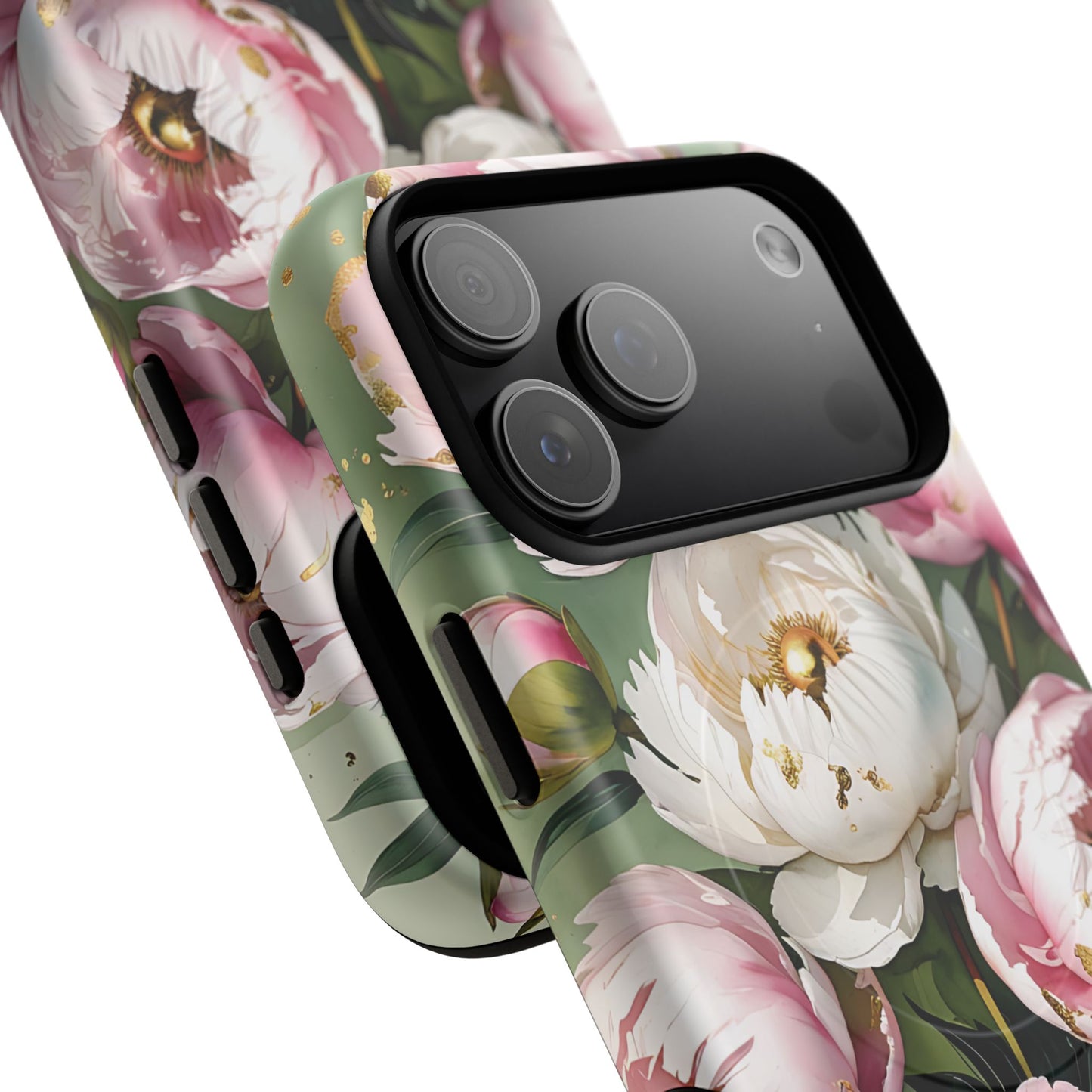 Floral Peonies Tough Magnetic Phone Cases, Durable Floral Phone Cover, Chic Flower Case, Stylish Phone Protector, Gift for Her