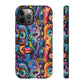 Psychedelic Visions Colorful Art iPhone Case - Tough Cases with Vibrant Abstract Design