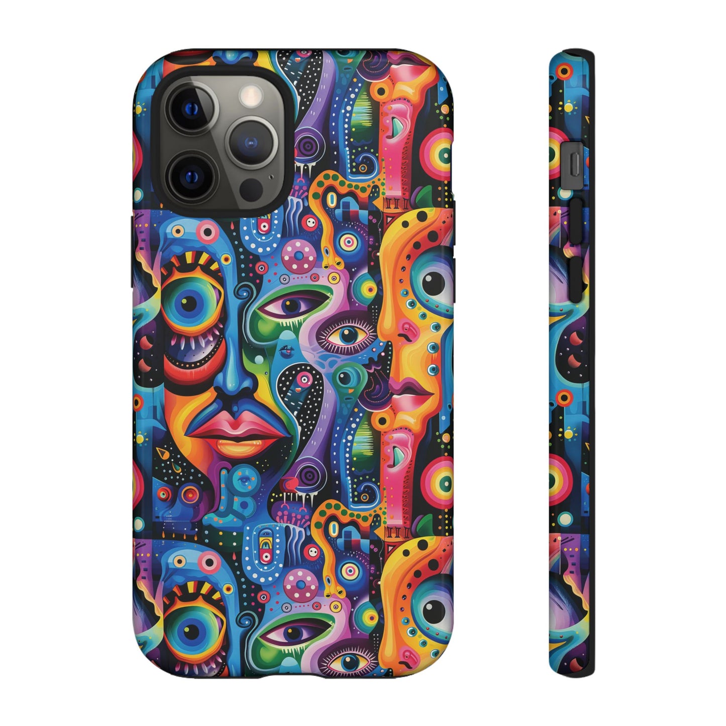 Psychedelic Visions Colorful Art iPhone Case - Tough Cases with Vibrant Abstract Design