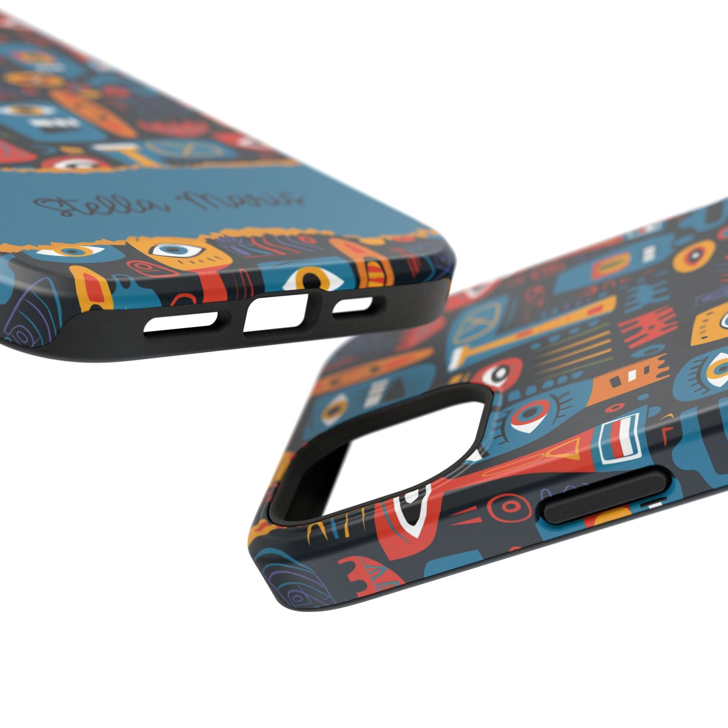 Personalized Colorful Abstract Faces Clear Impact-Resistant Case