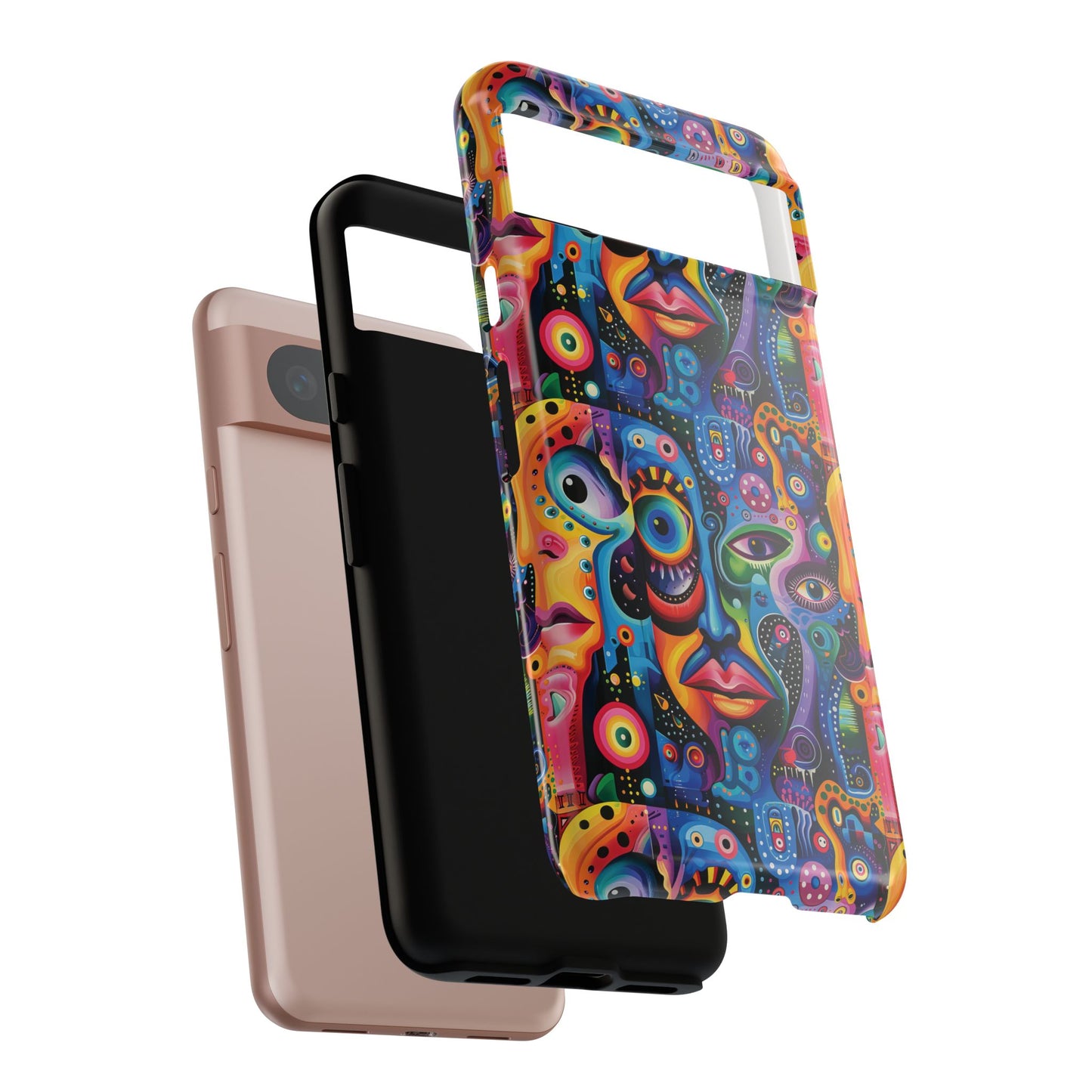 Psychedelic Visions Vibrant Samsung, iPhone and Google Pixel Phone Cases - Colorful Artistic Design