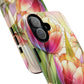 Tulip Glow Tough iPhone Magnetic Case, Floral Design, Spring Gift, Durable Protection, Smartphone Accessories, MagSafe Accessories, Stained Glass Tulip Gift