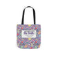 Personalized Purple Doodle Daydream Composition Book Inspired Canvas Tote Bag with Colorful Straps, Cute School Bag, Eco-Friendly Tote, Back to School Shopping Bag, Teacher Gift Idea