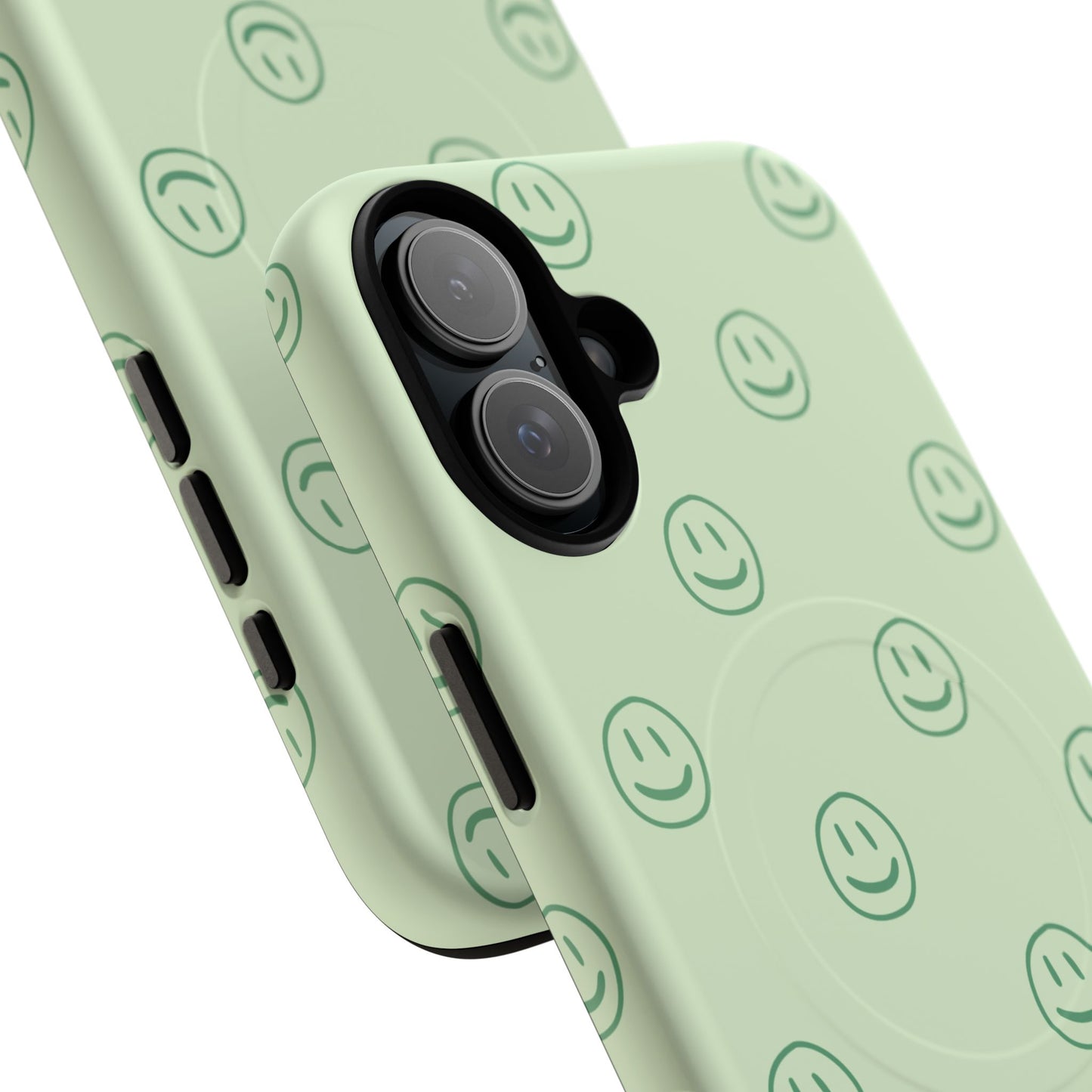 Green Smiley Face Magnetic iPhone Case