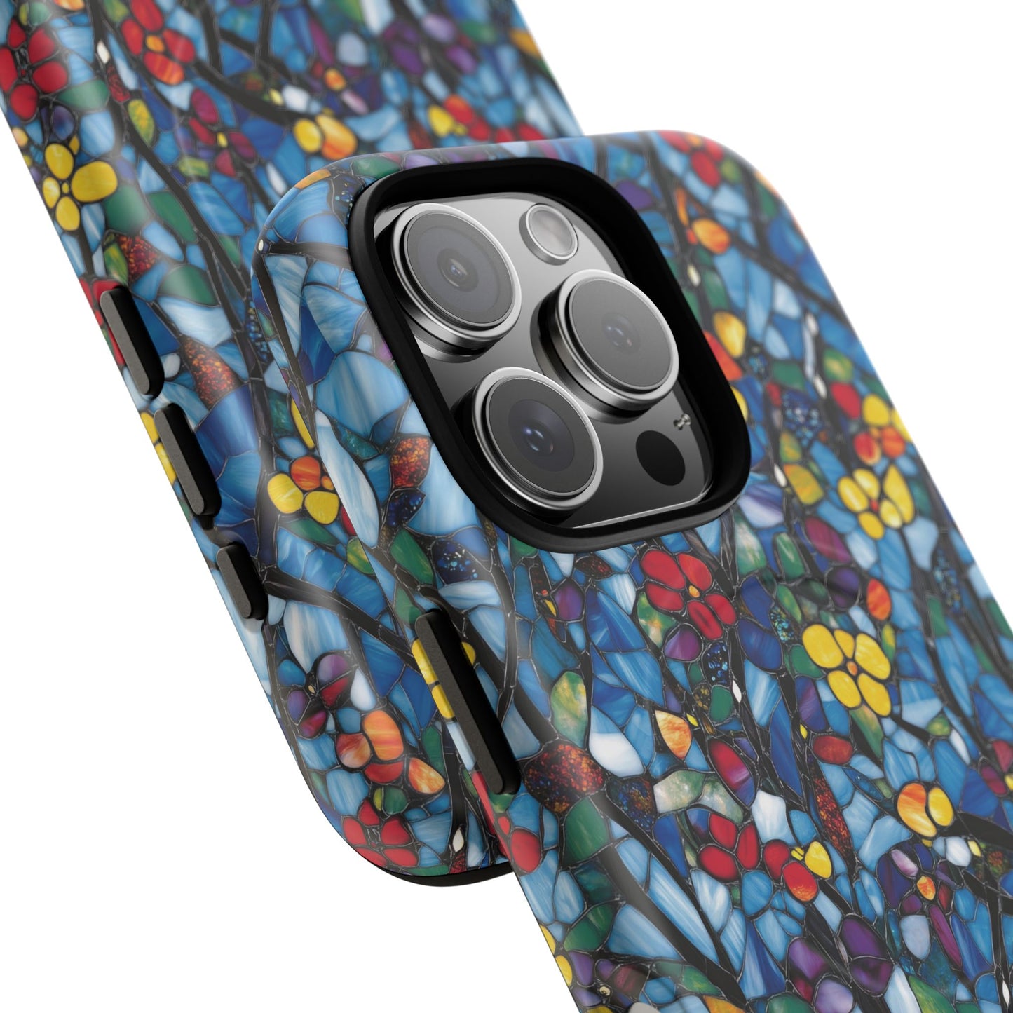 Colorful Floral Phone Case, Tough Magnetic Phone Cover, Durable Tech Accessory, Unique Gift for Her, Vibrant Smartphone Case