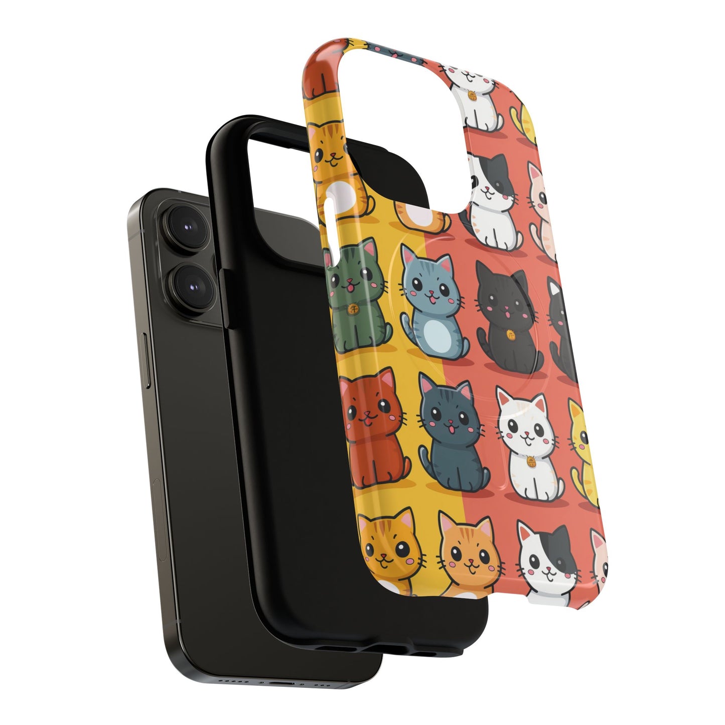 Cute Cat Magnetic Phone Cases for Pet Lovers, Durable Cases, Animal Design, Fun Gift, Unique Accessories