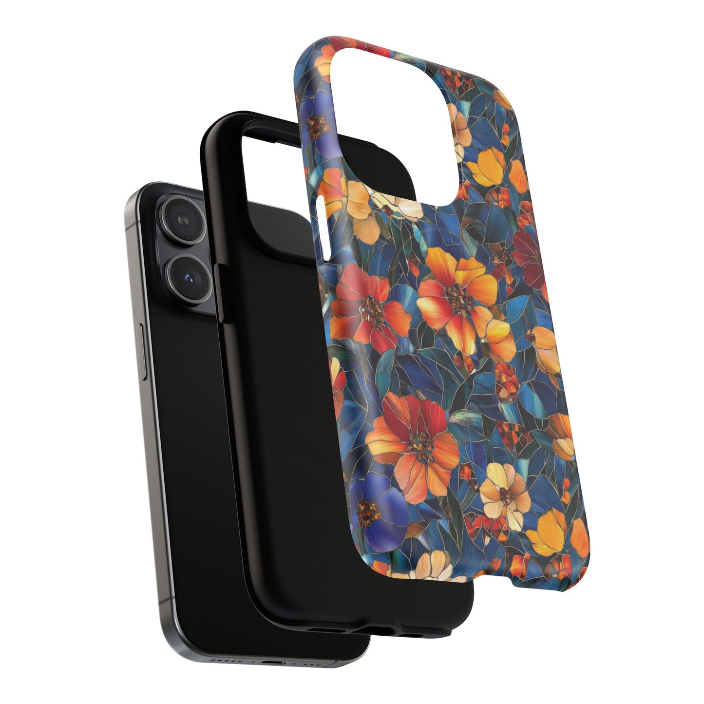 Cathedral Petals Tough Magnetic iPhone Case, Durable, Stylish, Unique Floral Design, Gifts for Her, Birthday, Everyday Use, Stained Glass iPhone Case.