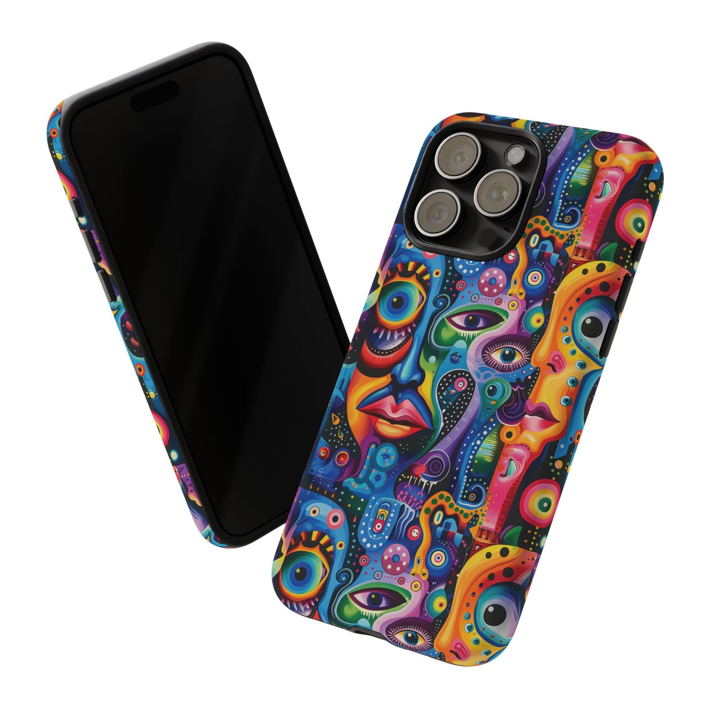 Psychedelic Visions Colorful Art iPhone Case - Tough Cases with Vibrant Abstract Design