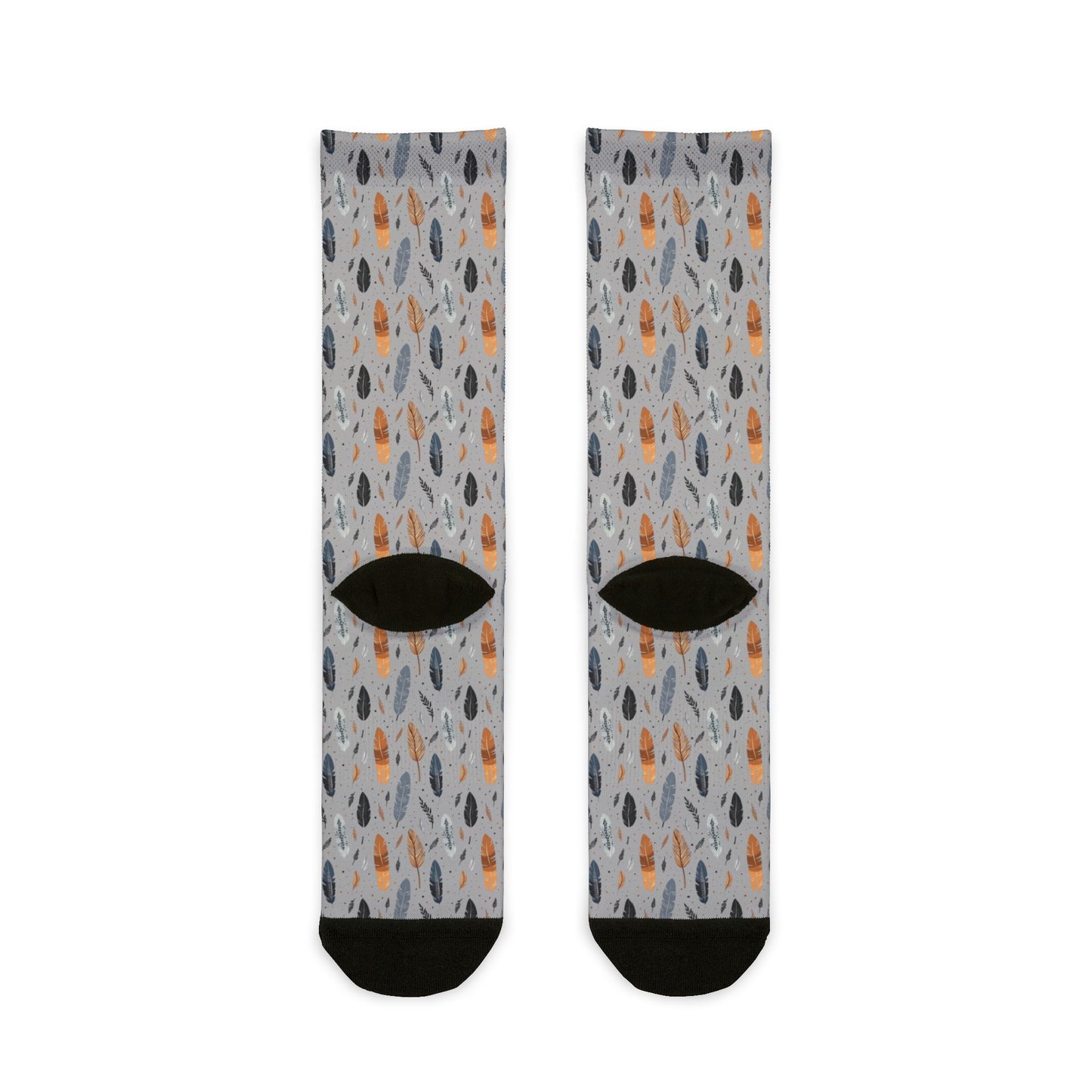 Whispering Fathers Grey Sublimation Crew Socks