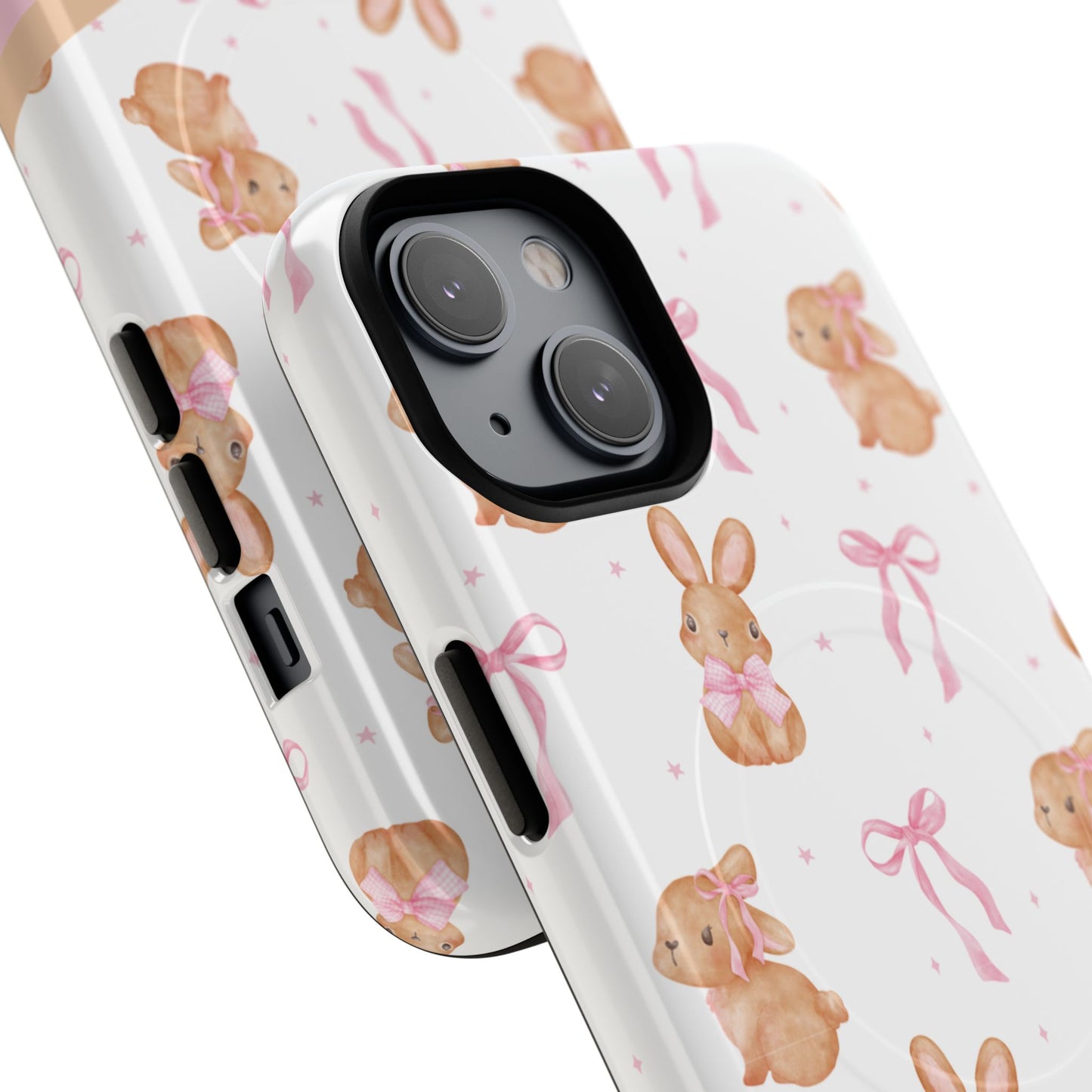 Personalized Bunny iPhone Case - Cute Animal Design, Tough MagSafe® Magnetic Case, Easter Gift, Spring Aesthetic, Kids Accessories