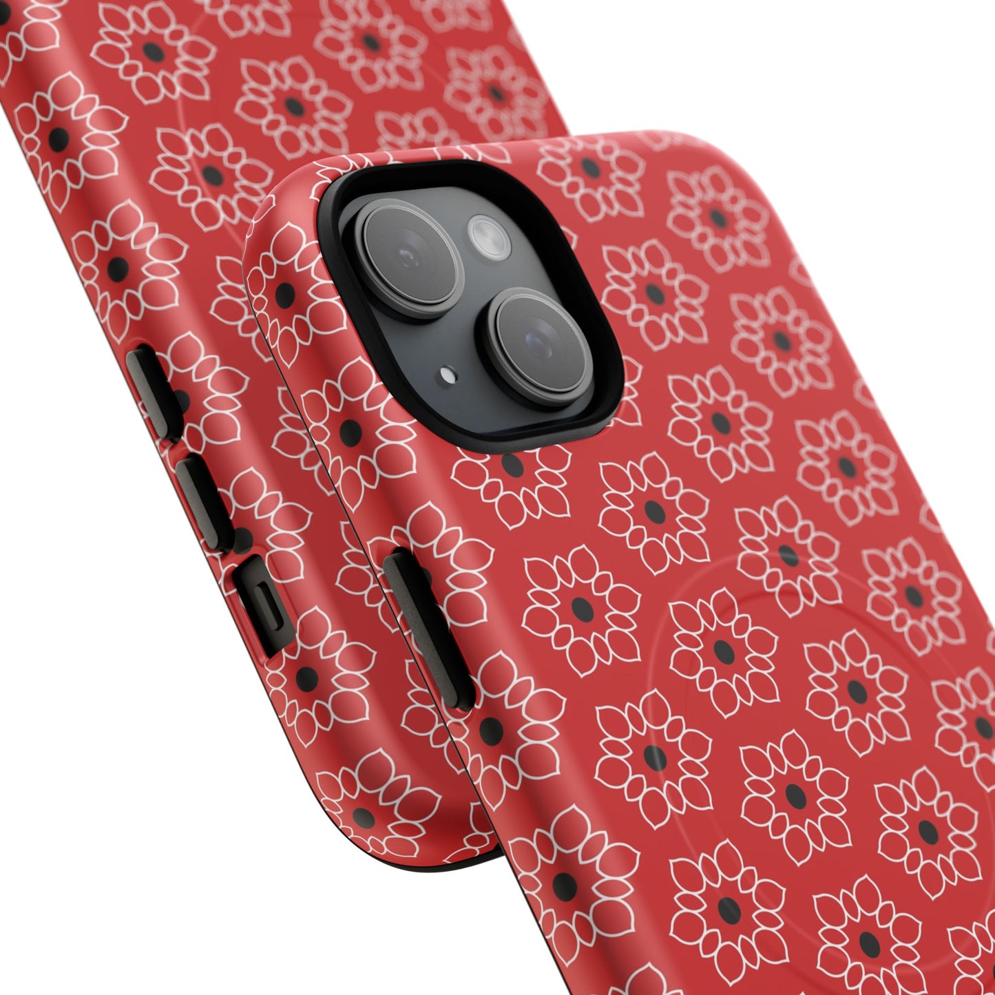 Stylish Geometric Magnetic iPhone Cases, Floral iPhone Cover, Durable Smartphone Cases, Trendy Accessories, Gift for Her
