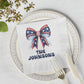 Personalized Patriotic Napkins — Red White & Blue Bow with 'Name or Message'