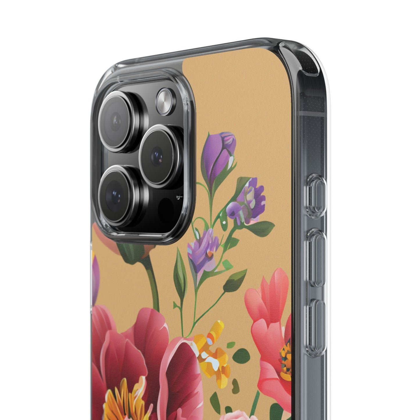 Clear Floral Bible Verse Phone Case — "Let Your Light Shine" (Matthew 5:16) for iPhone and Samsung Cases.