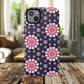 Midnight Mandala Bloom Tough iPhone Magnetic Case, Vibrant Design for Protection, Gift for Her, Trendy Accessory, Floral MagSafe iPhone Cover, Birthday, & Everyday Use