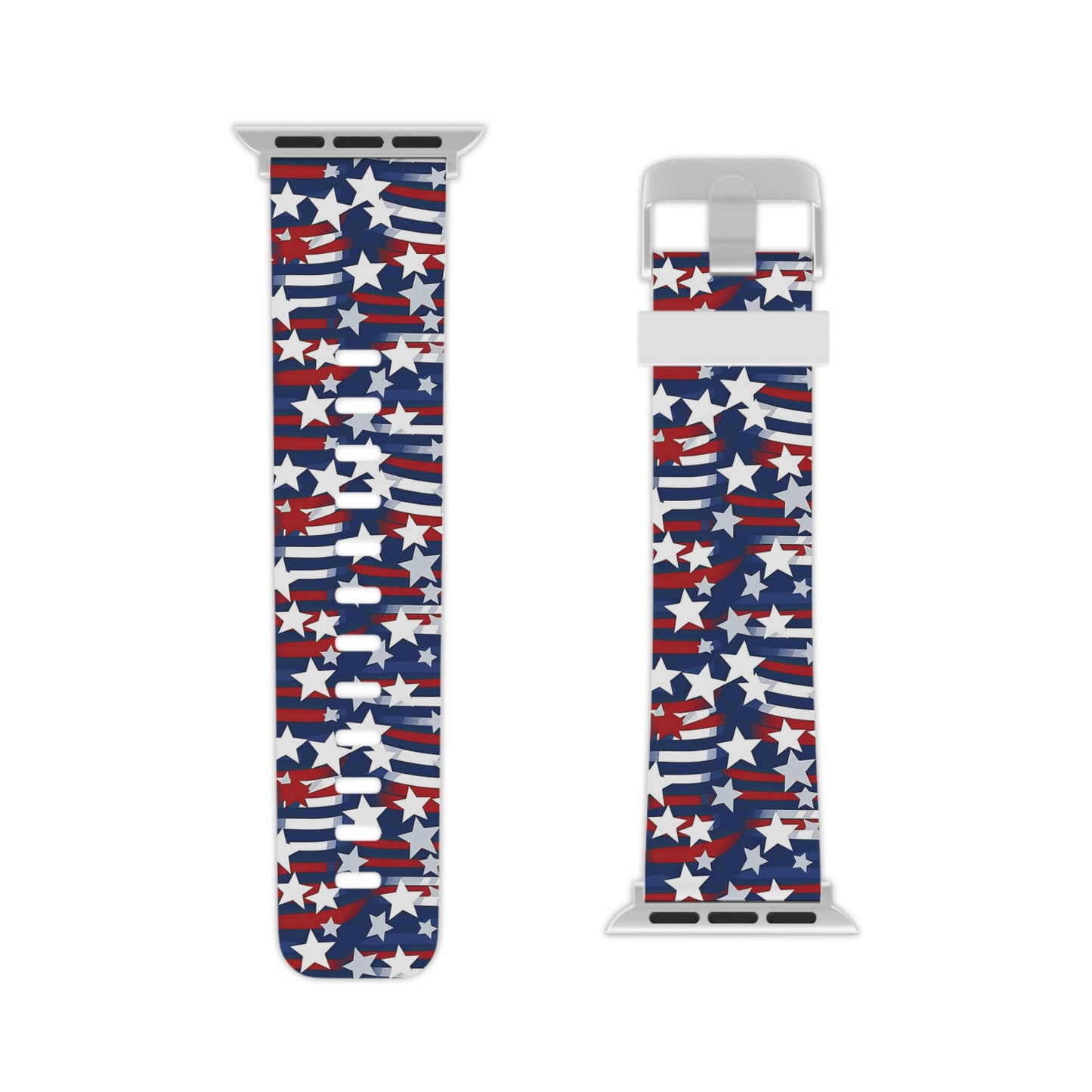 Patriotic Waves Apple Watch Band - Stars and Stripes Design