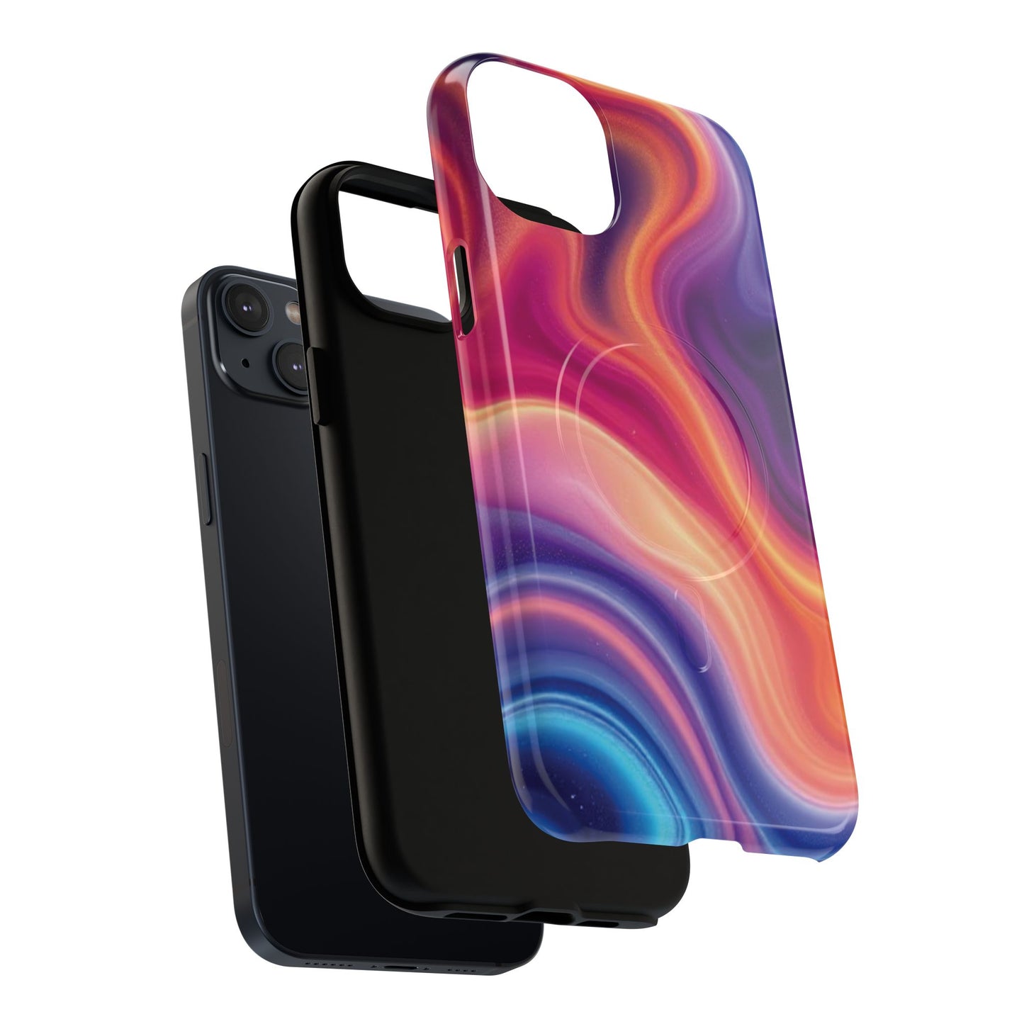 Cosmic Lava Flow Colorful Abstract iPhone Case , Tough Magnetic Protection, Stylish Accessories, Gift for Tech iPhone Lovers, Vibrant Mobile Covers