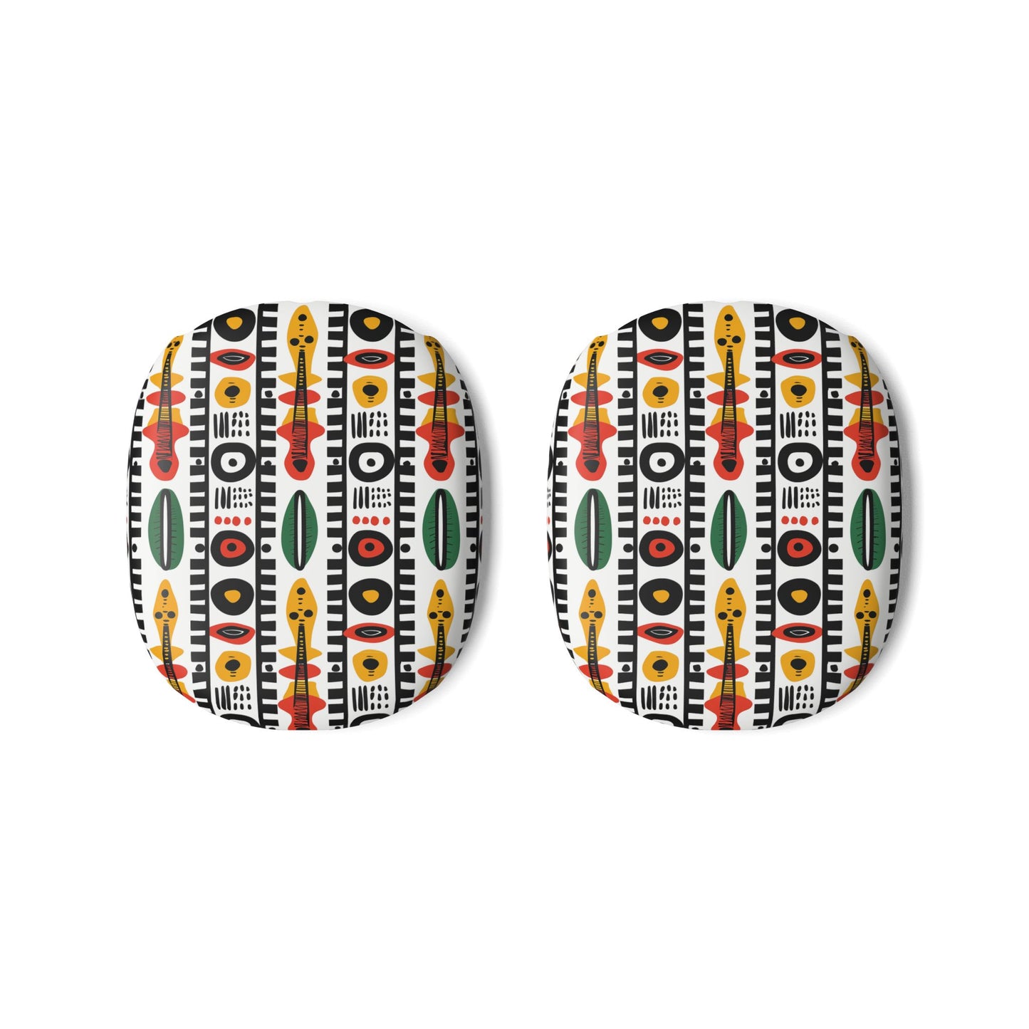 Afrobeat Harmony AirPods Max Case, Colorful Tribal Geometric Pattern.