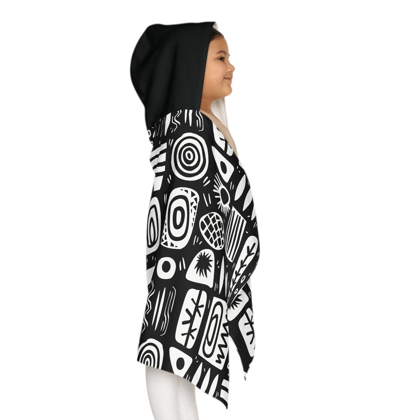 Abstract Rhythm Cozy Snuggle Youth Hooded Towel