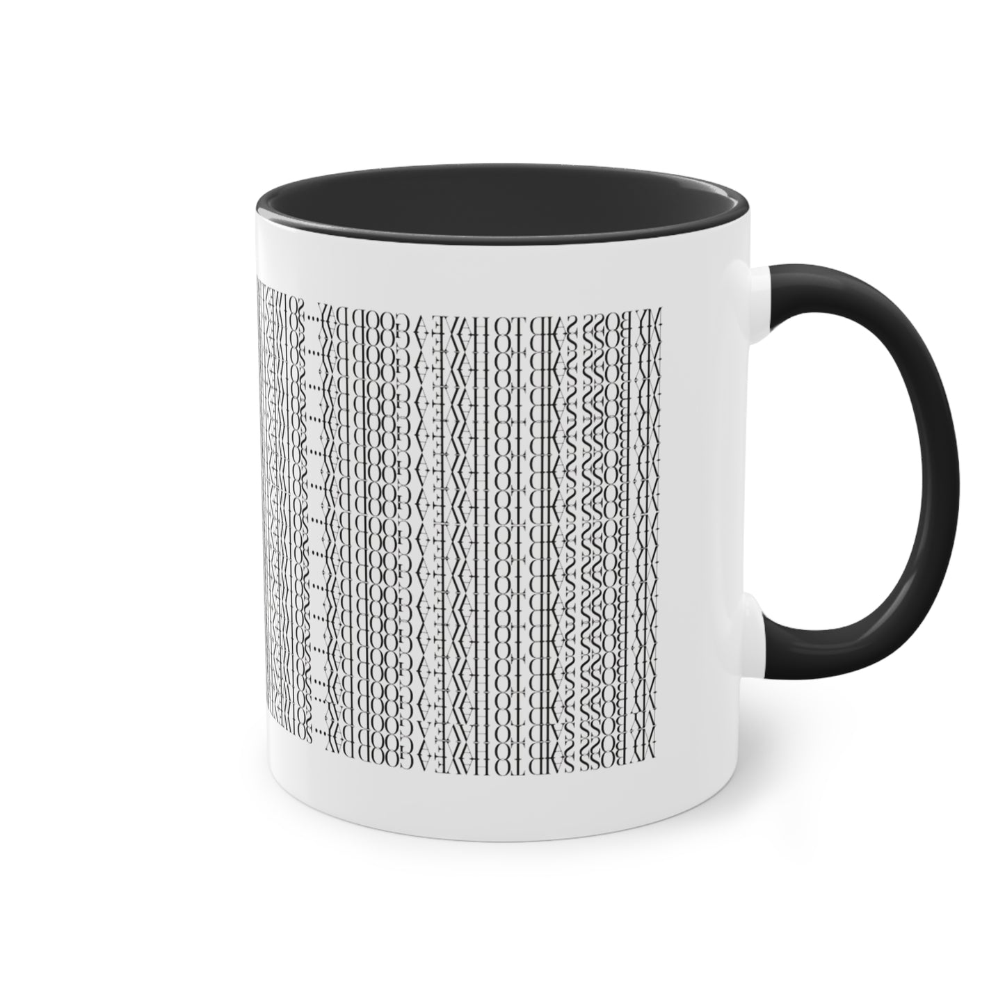 Two Tone Funny Hidden Message Mug - “My Boss said to have a good day… so I went home.”- Viral Optical Illusion Mug - Secret Sarcastic Work Message - Dishwasher Safe, Unique Gifts for Coffee Lovers, Home & Office Decor, Holiday Present.