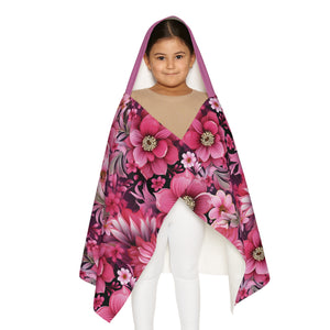 Peony Dreams Snuggle Youth Hooded Towel