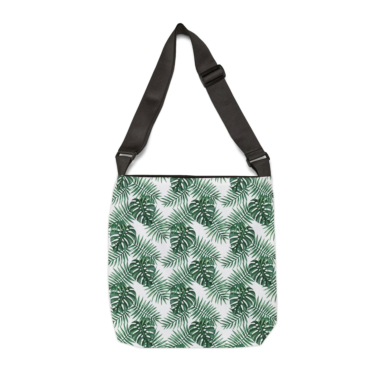 White Tropical Bliss Adjustable Tote Bag (AOP)