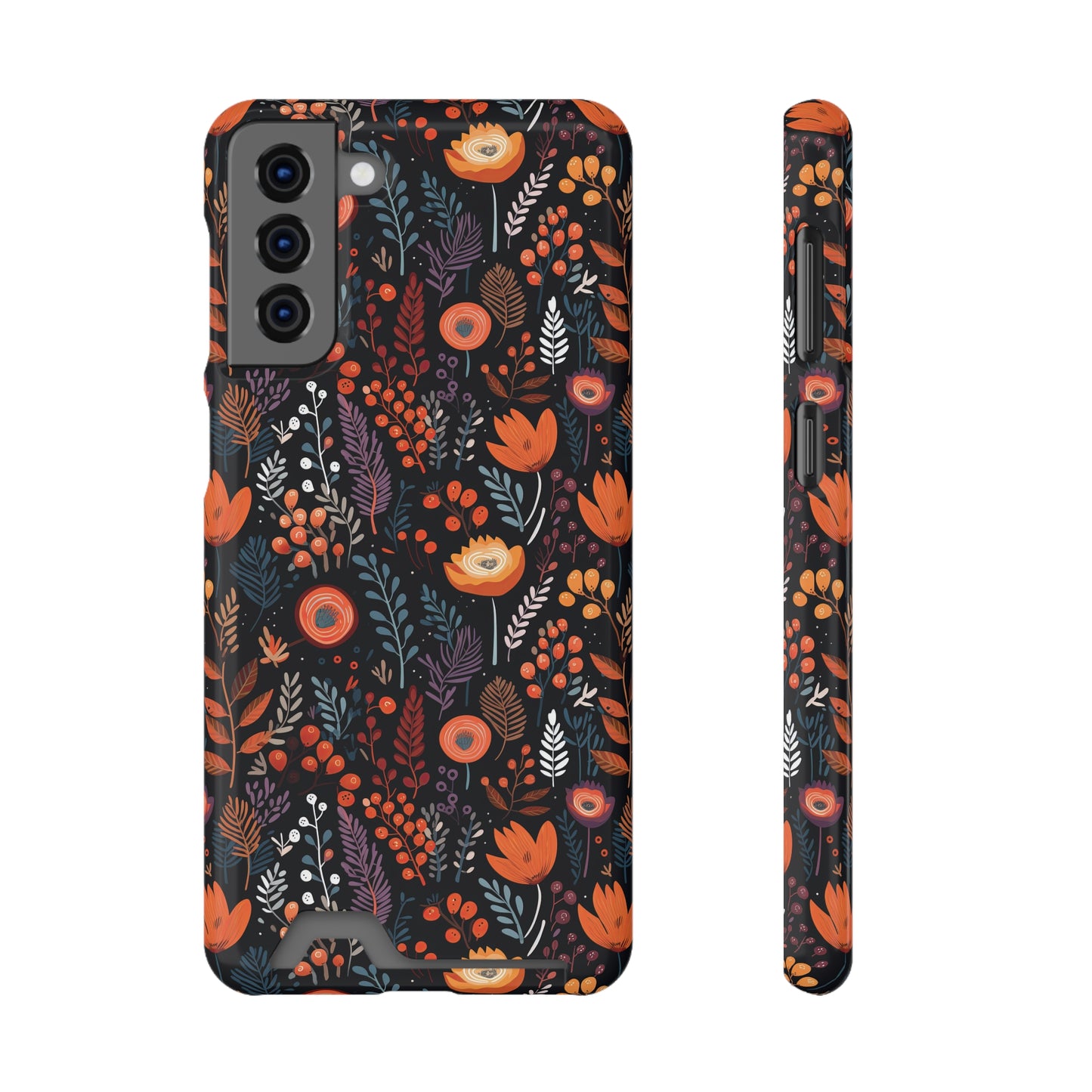 Autumn Bloom Samsung and iPhone Case With Card Holder