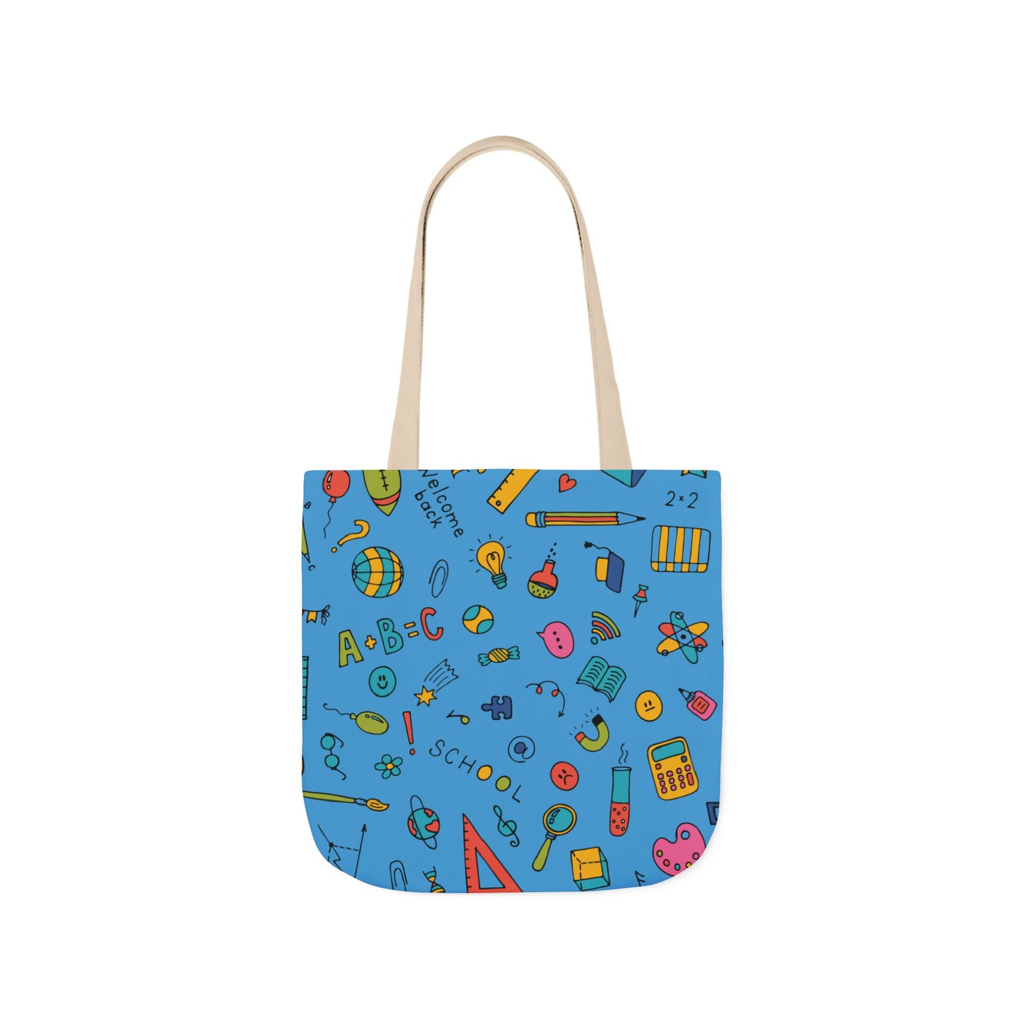 Personalized Classroom Couture Composition Book Inspired Canvas Tote Bag with Colorful Straps, Cute School Bag, Eco-Friendly Tote, Back to School Shopping Bag, Teacher Gift Idea