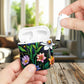 Flower Garden Stained Glass AirPod Case — Colorful Garden Protective Cover- Airpods Pro Gen 1 and 2, Gen 1 to 4.