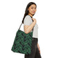 Black Tropical Bliss Adjustable Tote Bag (AOP)