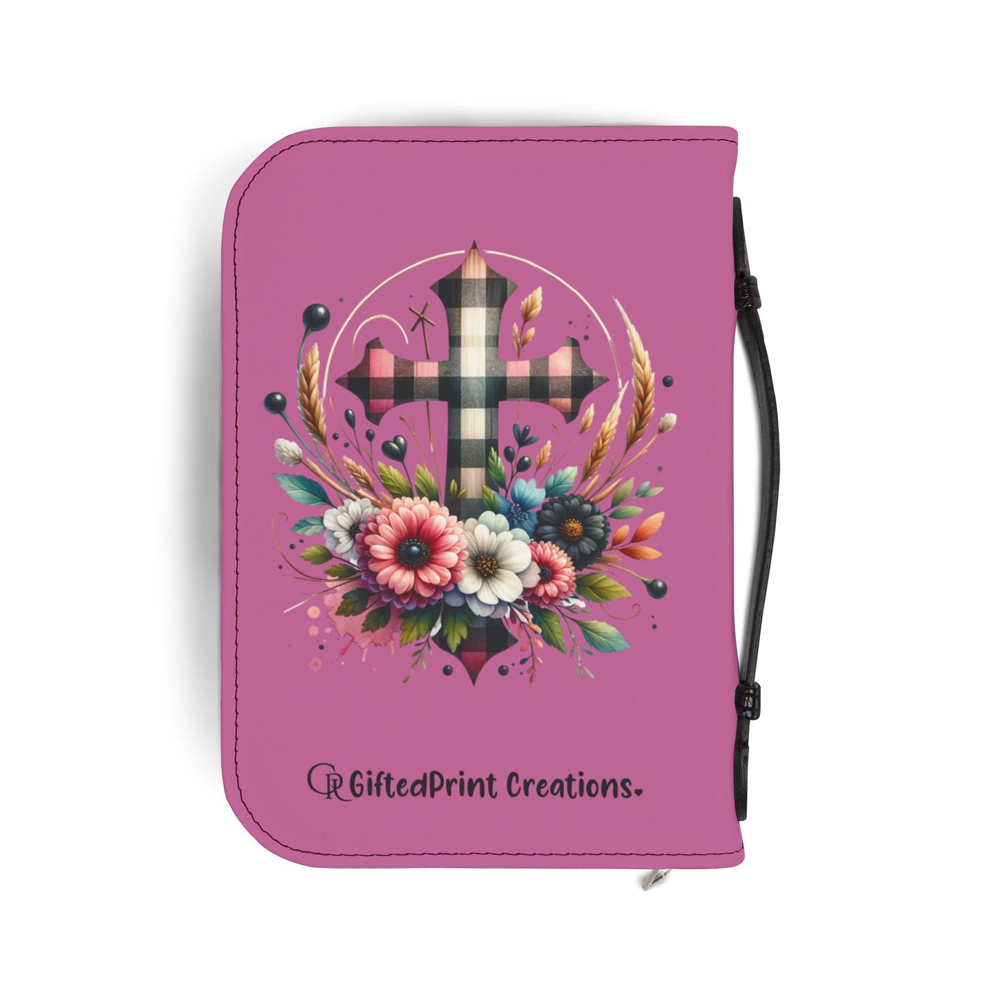 Personalized Floral Cross Bible Cover - Trust in the Lord Design| Baptism | Christening | Anniversary | Birthday Gifts.