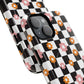 Groovy Checkered Bloom iPhone Case, Tough Magnetic Cases for Women, Stylish iPhone Cover, Trendy Floral Print, Gift for Her, Everyday Accessories