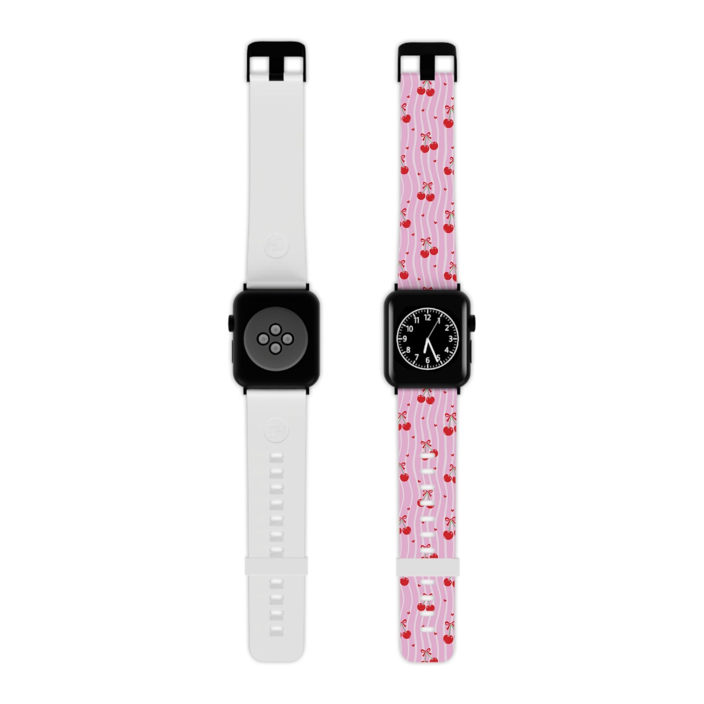 Cherry Blossom Dreams Apple Watch Band — Pink Retro Cherry Silicone Strap