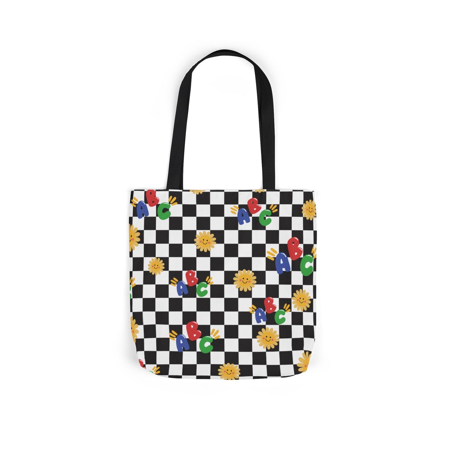 Personalized Schoolyard Chic Composition Book Inspired Canvas Tote Bag with Colorful Straps, Cute School Bag, Eco-Friendly Tote, Back to School Shopping Bag, Teacher Gift Idea