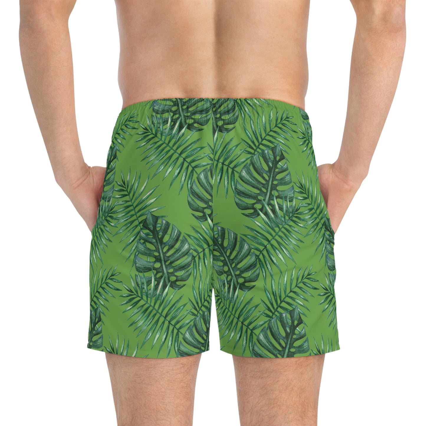 Green Tropical Bliss Swim Trunks (AOP)