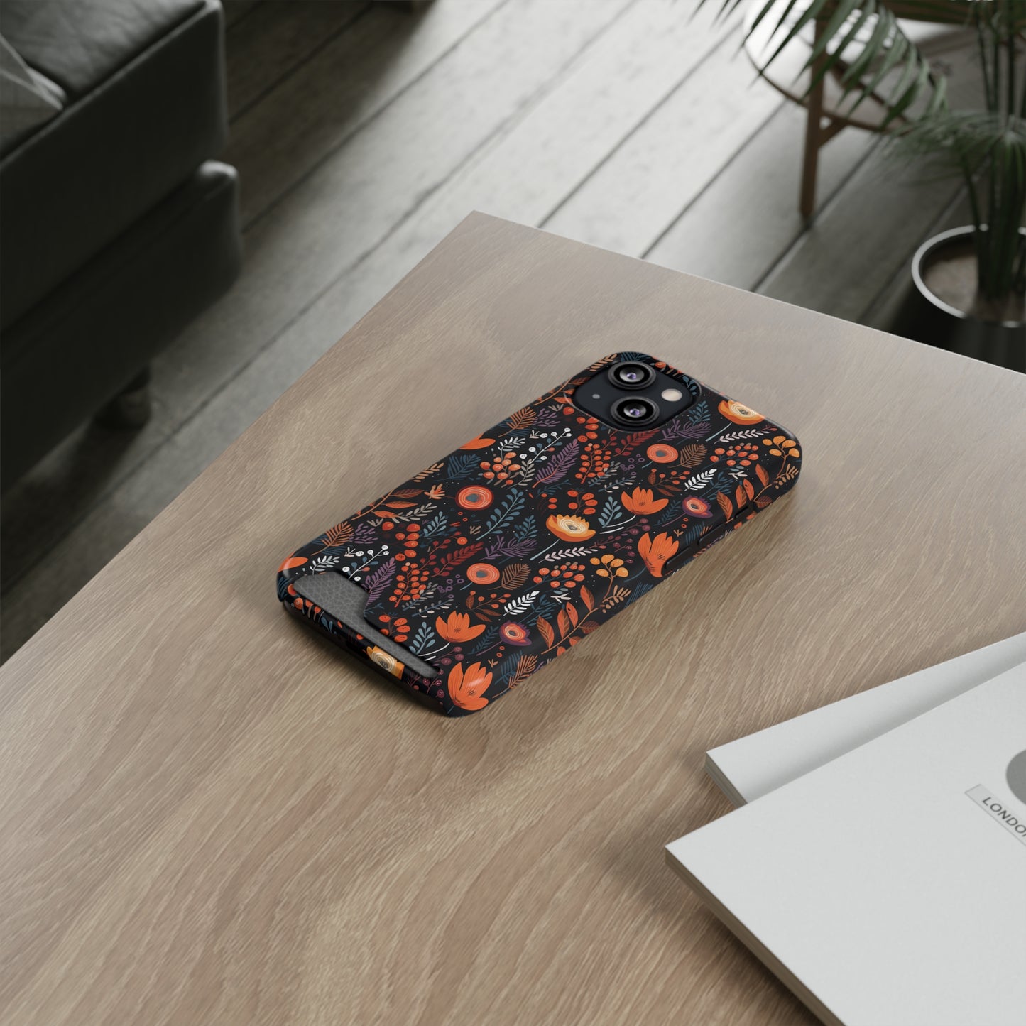 Autumn Bloom Samsung and iPhone Case With Card Holder