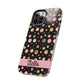 Personalized Gold & Pink Confetti Tough Phone Case — Glitter Dot Protective Phone Cover