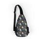 Ethereal Feathers Chest Bag - Stylish Sling Bag for Everyday Adventures, Cross Body Sling Bag, Chest Bag, Crossbody Backpack, Travel Bag