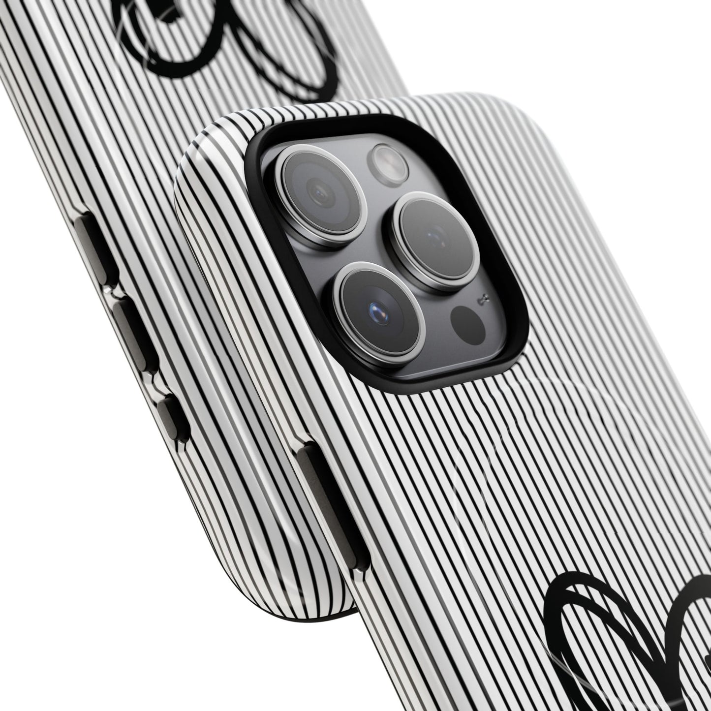 Tough Magnetic Phone Case with Heart & Cross Design, Durable Phone Cover, Unique Gift for Her, Stylish Accessory, Everyday Use