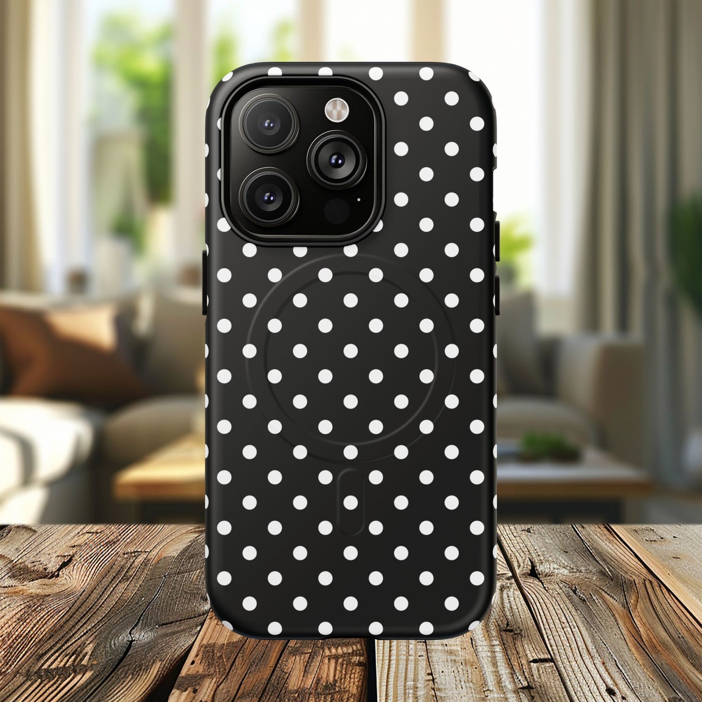 Polka Dot Tough iPhone Magnetic Case, Stylish iPhone Cover for Protection, Unique Gift for Birthdays, Holidays, Tech Lovers