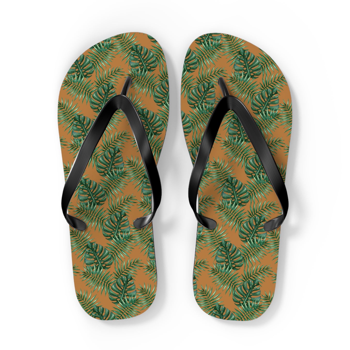 Brown Tropical Bliss Flip Flops