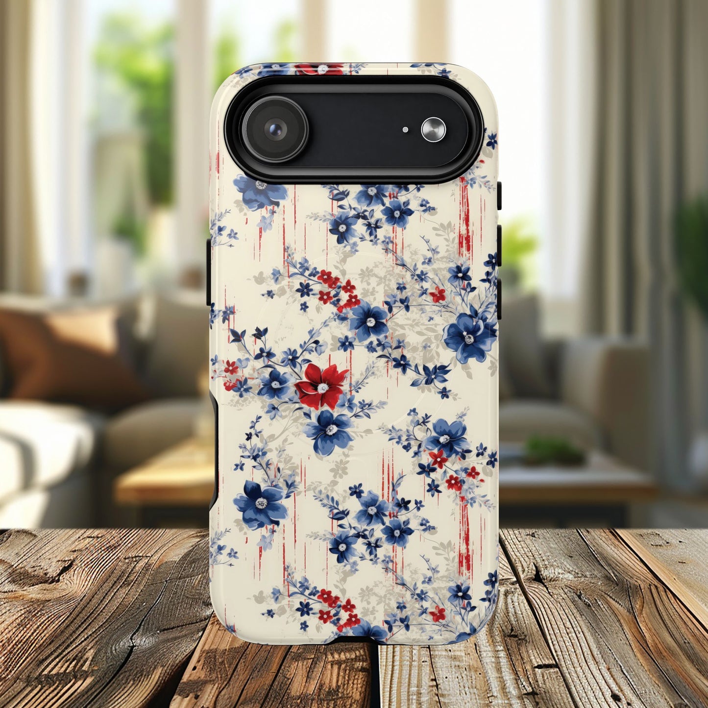 Americana Blossom Drift Tough Magnetic iPhone Case - Durable, Chic, Personalized for Floral Lovers, Gift for Her, Spring Style, iPhone Accessories