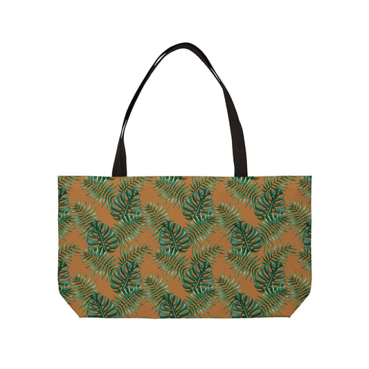 Tropical Bliss Brown Weekender Tote Bag