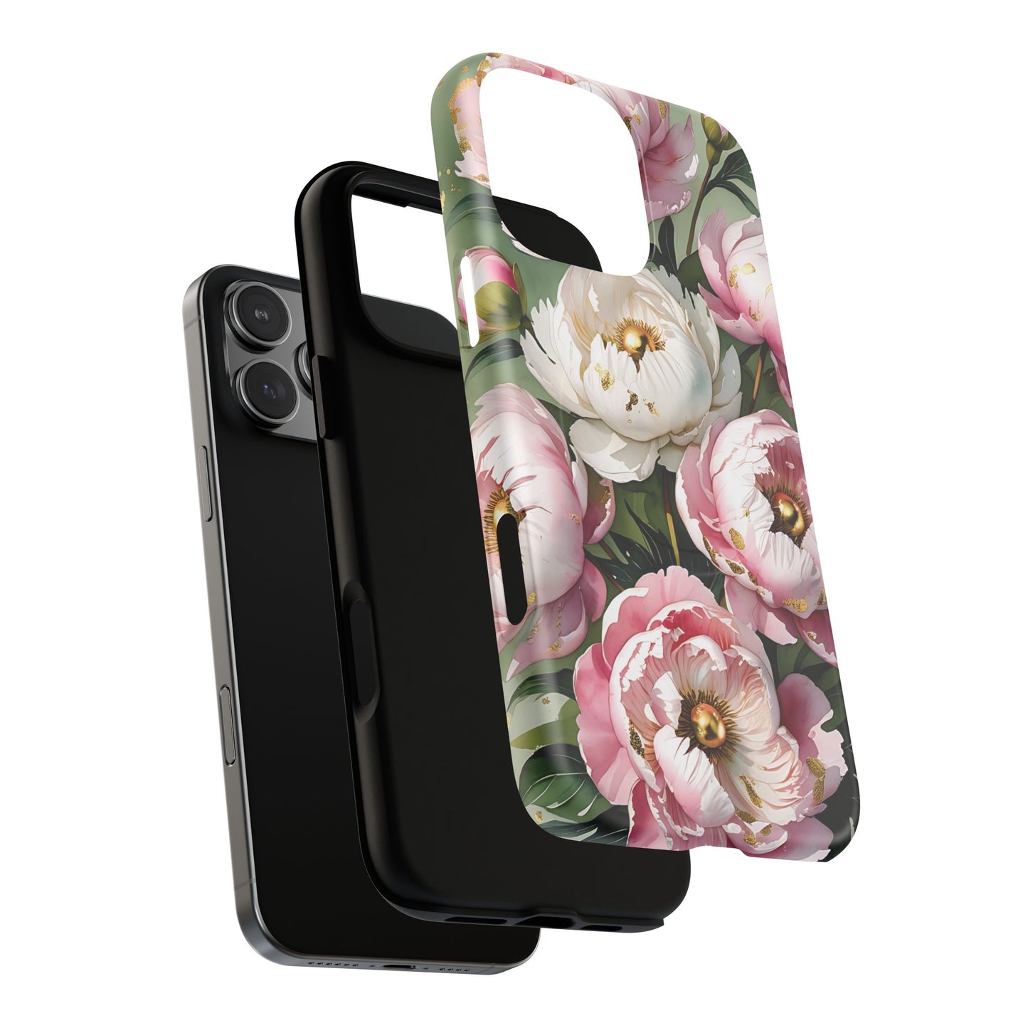 Floral Peonies Tough Magnetic Phone Cases, Durable Floral Phone Cover, Chic Flower Case, Stylish Phone Protector, Gift for Her